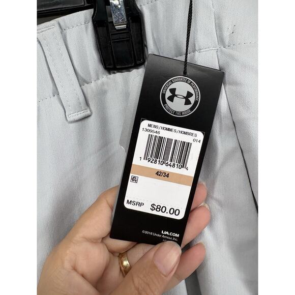 Under Armour Men's UA Takeover Tapered Pants 1309546-014 Halo Grey 42x34 - Picture 2 of 10